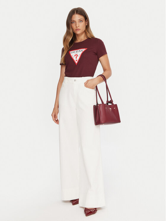 Guess Guess Camiseta W1YI1B I3Z14 Guinda/burdeos Regular Fit