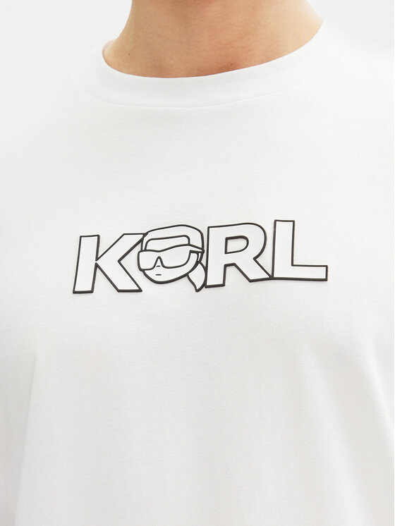 KARL LAGERFELD KARL LAGERFELD Majica 755156 552235 Bela Regular Fit