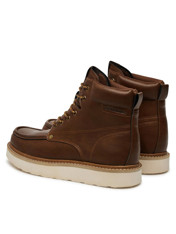 Jack & Jones Žygio batai Jack & Jones Jfwarchway Pu Moc Boot Lace-Up Boots 12257971 Ruda