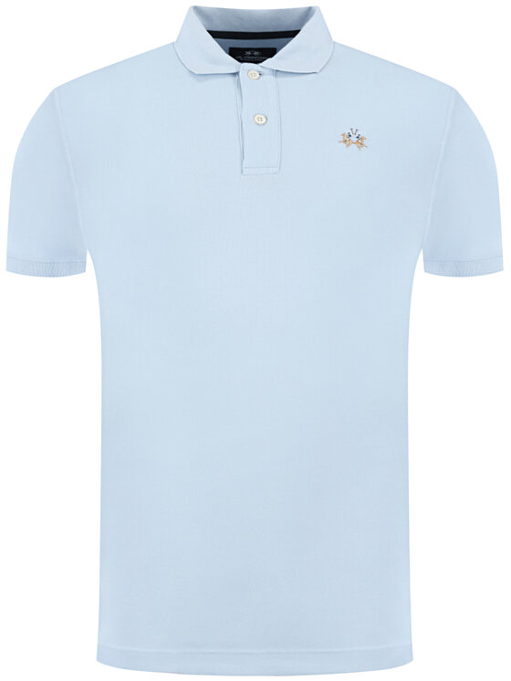 La Martina La Martina Поло Piquet CCMP02 PK001 Блакитний Slim Fit