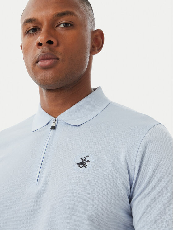 Beverly Hills Polo Club Beverly Hills Polo Club Поло M2734 Світло-синій Regular Fit