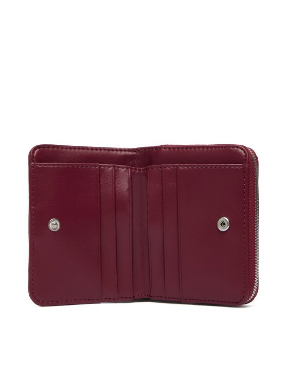 Calvin Klein Portafoglio Calvin Klein Quilted Flap Zip Around LV04F1124G Bordeaux
