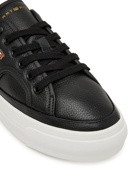 Tommy Hilfiger Snīkeri Tommy Hilfiger Platform Vulc Piping Ltr FW0FW09393 Melns