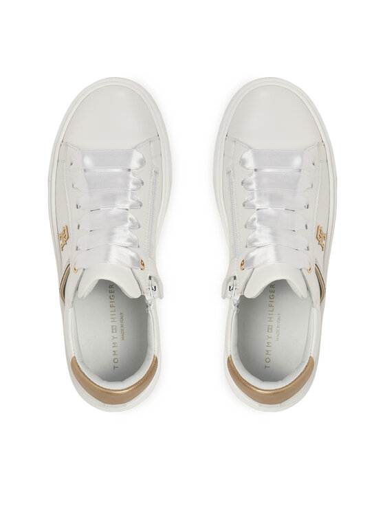 Tommy Hilfiger Superge Tommy Hilfiger Low Cut Lace-Up Sneaker T4A9-33933-0206 S Bela