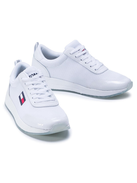 Tommy Jeans Laisvalaikio batai Tommy Jeans Wmns Tommy Jeans Flexi Runner EN0EN00946 Balta