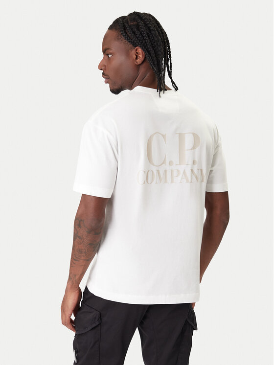 C.P. Company C.P. Company Camiseta 20CMTS086A005100W Écru Regular Fit
