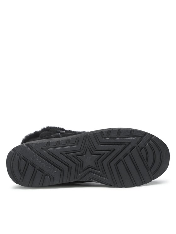 Skechers Īsie zābaki Skechers Cozy Peak 49811/BLK Melns