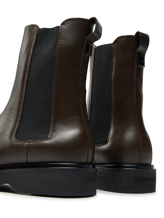 Calvin Klein Členková obuv s elastickým prvkom Calvin Klein HW0HW02180 Hnedá