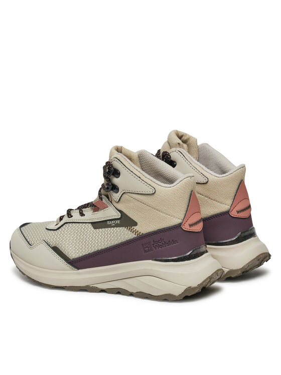 Jack Wolfskin Трекінгові черевики Jack Wolfskin Dromoventure Texapore Mid W 4059651 Бежевий