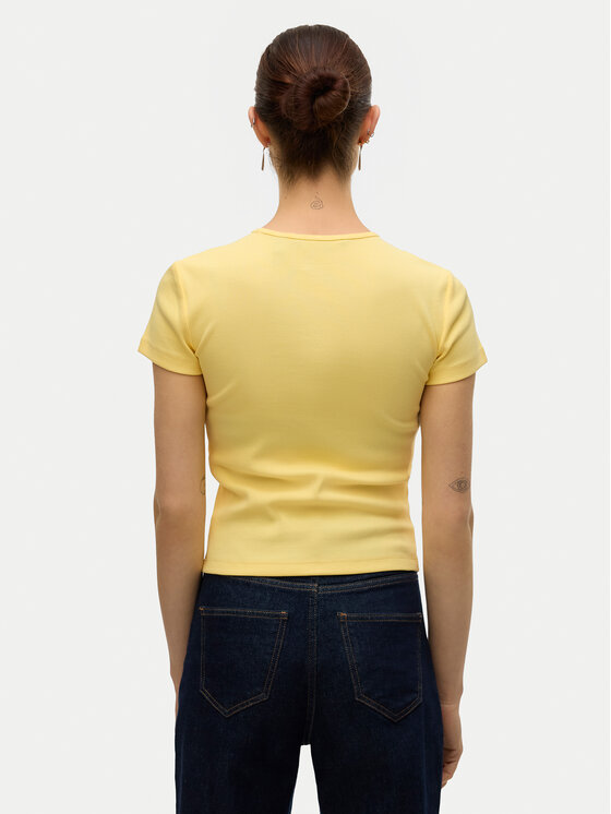 Vero Moda Vero Moda Camiseta Chloe 10306894 Amarillo claro Tight Fit