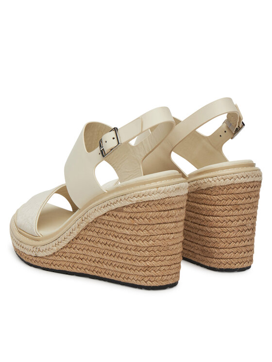 Calvin Klein Εσπαντρίγιες Calvin Klein Wedge Sandal 70 - Jacq HW0HW02386 Λευκό
