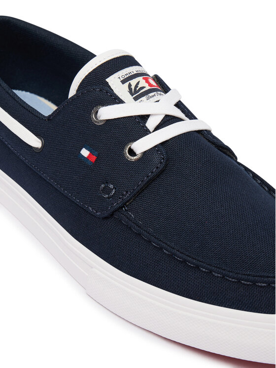 Tommy Hilfiger Teniși Tommy Hilfiger Th Boat Vulc Sneaker Canvas FM0FM05877 Bleumarin