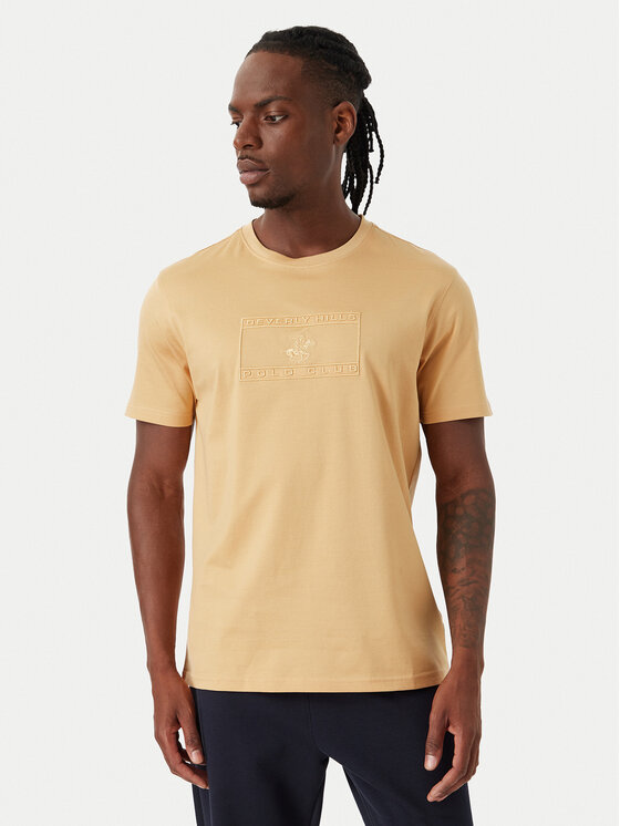 Beverly Hills Polo Club Beverly Hills Polo Club Camiseta P-FW26M-TS1536 Beis Regular Fit