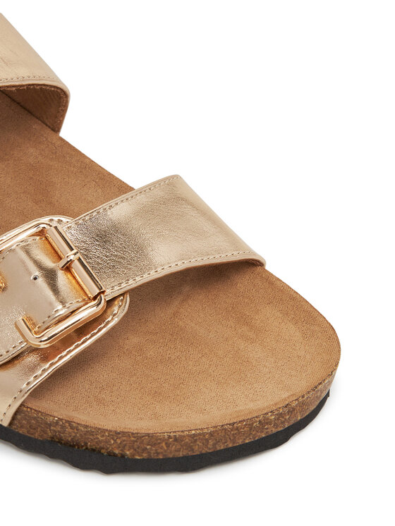 ONLY Shoes Nazouváky ONLY Shoes Onlmaxi-13 Pu Strap Buckle 15331392 Zlatá