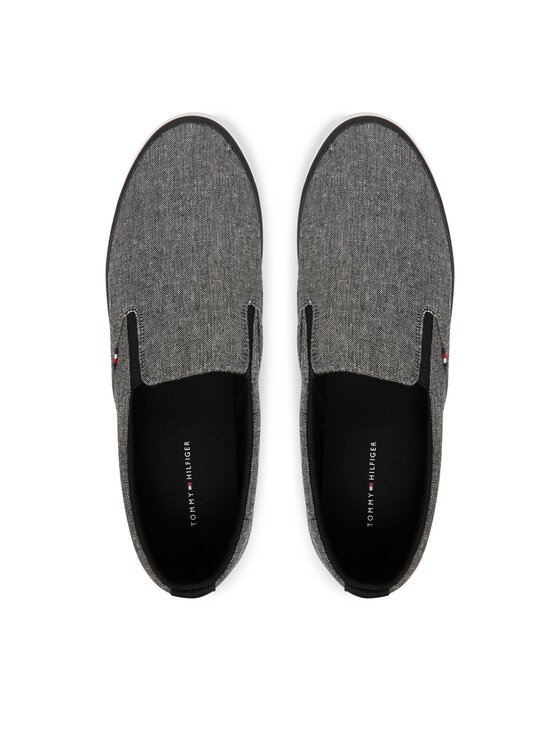 Tommy Hilfiger Гуменки Tommy Hilfiger Harlem Core Ii Slip On Chambray FM0FM05819 Сив