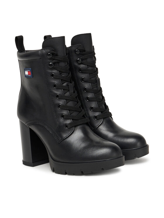 Tommy Jeans Ghete Tommy Jeans Tjw Lace Up EN0EN02832 Negru