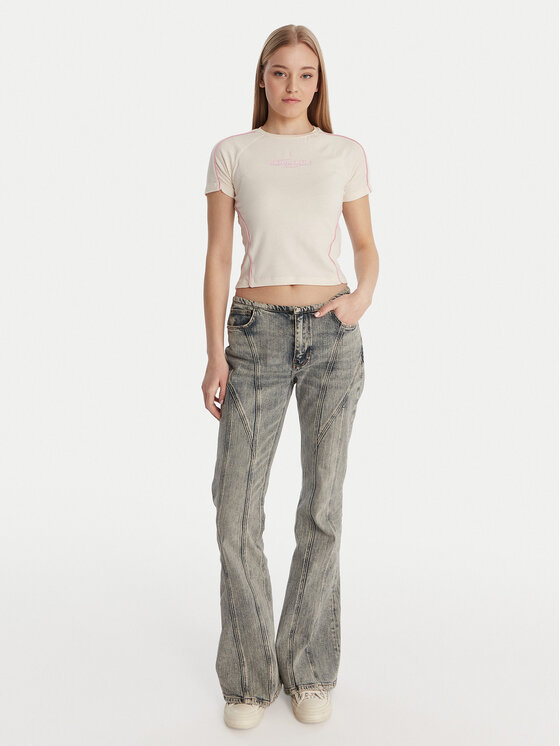 Guess Guess Camiseta W6RI39 KCBF1 Écru Regular Fit