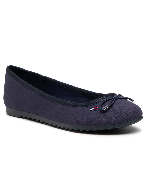 Tommy Jeans Balerīnas Tommy Jeans Essential Tommy Jeans Ballerina EN0EN01284 Tumši zils