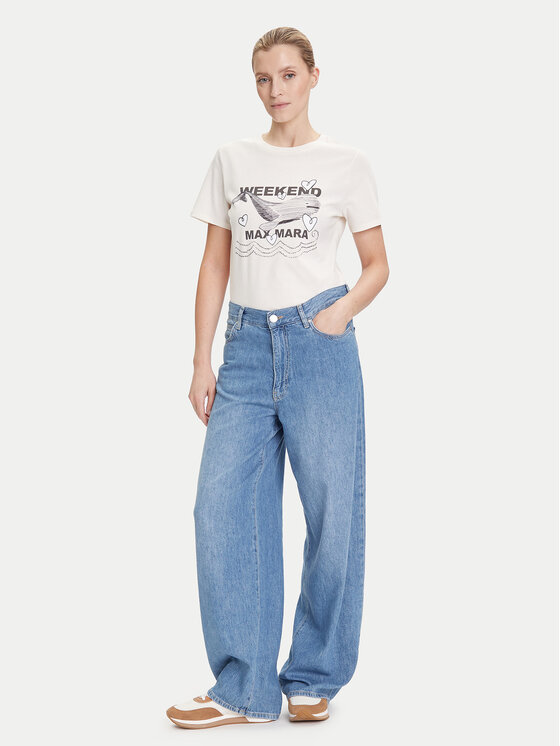Weekend Max Mara Weekend Max Mara Футболка Guglia 2525976031 Écru Regular Fit