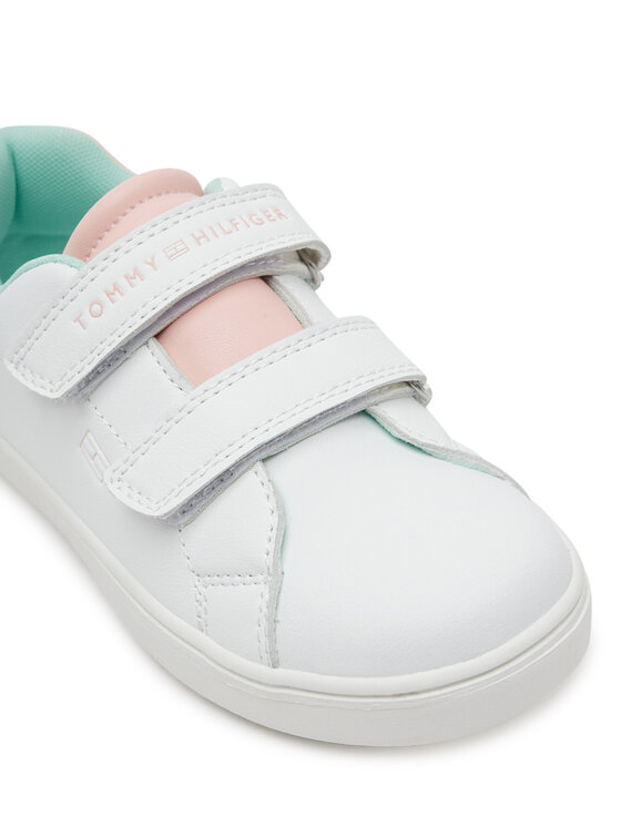 Tommy Hilfiger Laisvalaikio batai Tommy Hilfiger Low Cut Velcro Sneaker T1A9-33727-1355 S Balta