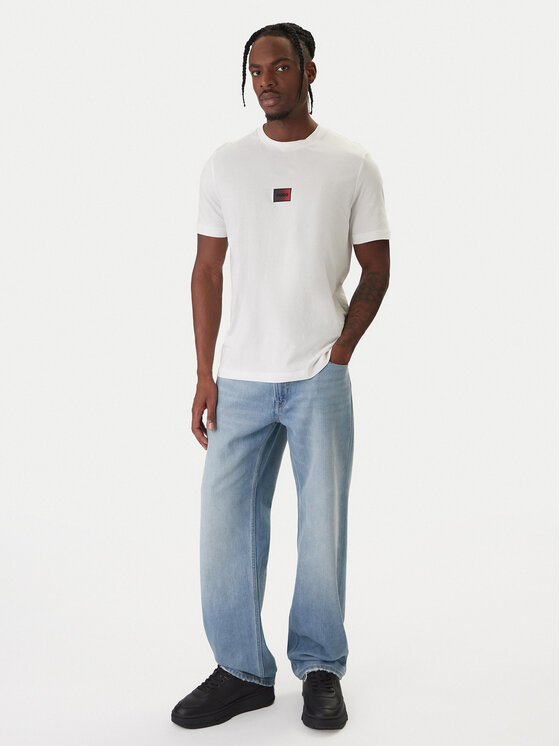 HUGO HUGO Футболка Danotie 50553124 Білий Regular Fit
