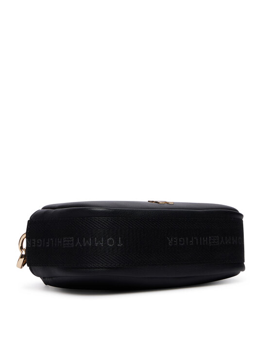 Tommy Hilfiger Ročna torba Tommy Hilfiger Th Logotape Camera Bag AW0AW18741 Črna