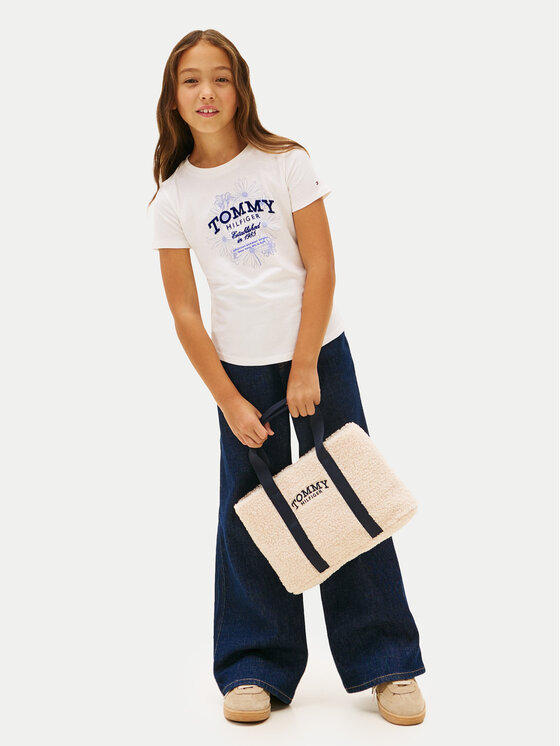 Tommy Hilfiger Tommy Hilfiger Camiseta KG0KG09257 Blanco Regular Fit