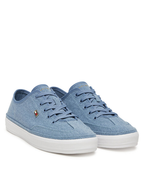Tommy Hilfiger Tenisice Tommy Hilfiger Washed Canvas Vulc Sneaker FW0FW08894 Plava