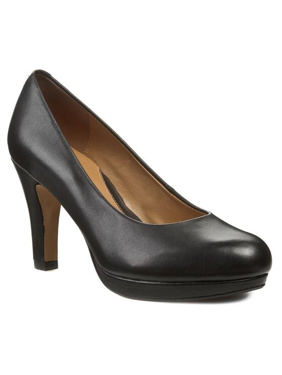 Clarks Čevlji z visoko peto Clarks Anika Kendra 203543674030 Črna
