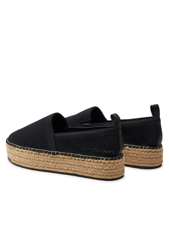 Calvin Klein Jeans Εσπαντρίγιες Calvin Klein Jeans Platform Espadrille Uc YW0YW01377 Μαύρο