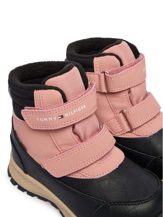 Tommy Hilfiger Μπότες Χιονιού Tommy Hilfiger Velcro Bootie T1A5-34048-1592 M Μαύρο