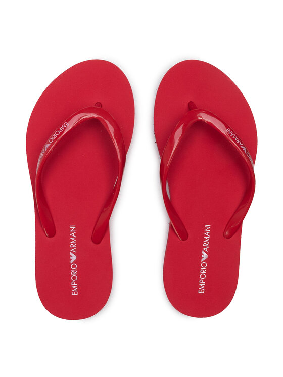 Emporio Armani Šlepetės per pirštą Emporio Armani X3QS05 XM766 N606 Raudona
