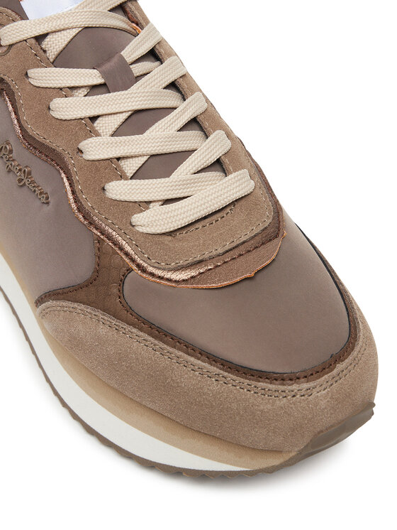 Pepe Jeans Sneakersy Pepe Jeans Rusper Glam W PLS600008 Hnedá