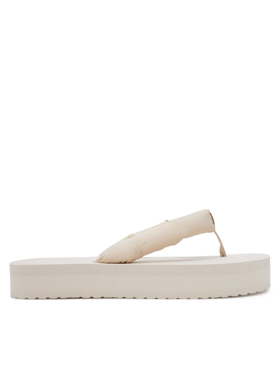 Calvin Klein Jeans Chancletas Calvin Klein Jeans Beach Sandal Flatform Ttxr Satin YW0YW01723 Beis