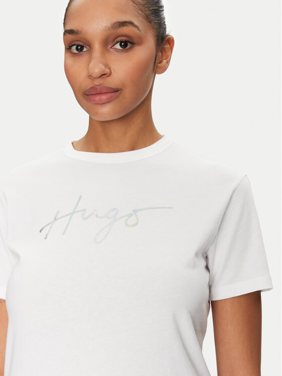 HUGO HUGO Футболка Damacia 50535491 Білий Regular Fit