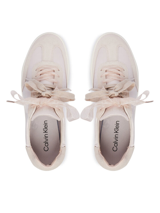 Calvin Klein Sneakersy Calvin Klein Low Pro Cupsole Wt Satin Mix HW0HW03288 Svetloružová