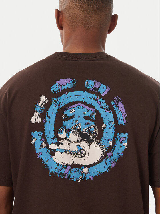 Element Element Camiseta Bad Doggie ELYZT00560 Marrón oscuro Regular Fit