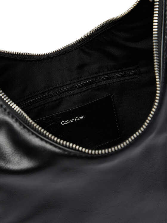 Calvin Klein Borsetta Calvin Klein Buckle Convertible Small Hobo LV04F3512G Nero