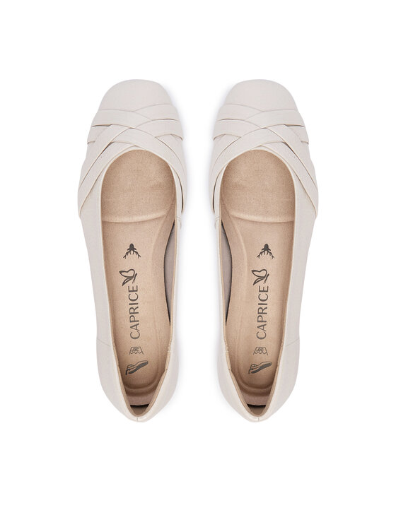 Caprice Balerinos Caprice 9-22102-46 Kreminė