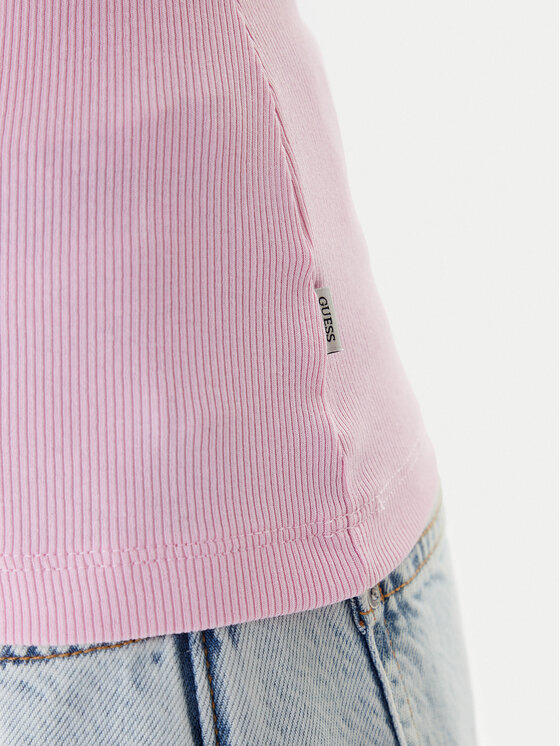 Guess Jeans Guess Jeans Top W6RP20 KA0H1 Rosa Slim Fit