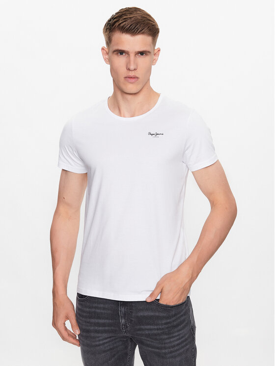 Pepe Jeans Pepe Jeans Комплект футболок Pepe Tshirt 2P PMU10976 Білий Regular Fit