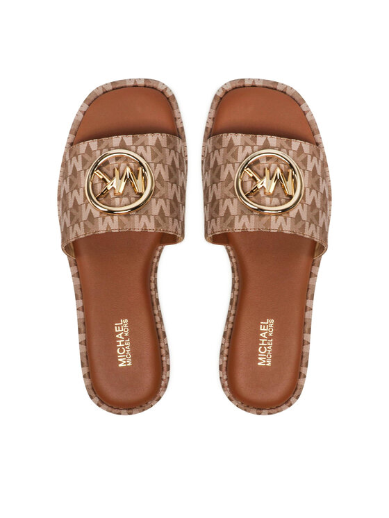 MICHAEL Michael Kors Papucs MICHAEL Michael Kors Hayworth Slide 40S2HAFP1Y Barna