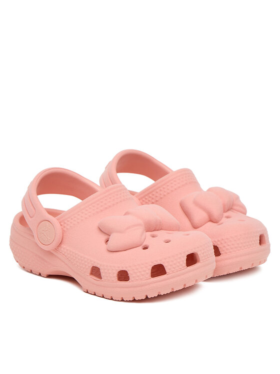 Crocs Chanclas Crocs Toddler Classic Velvet Bow Clog 211887 Rosa
