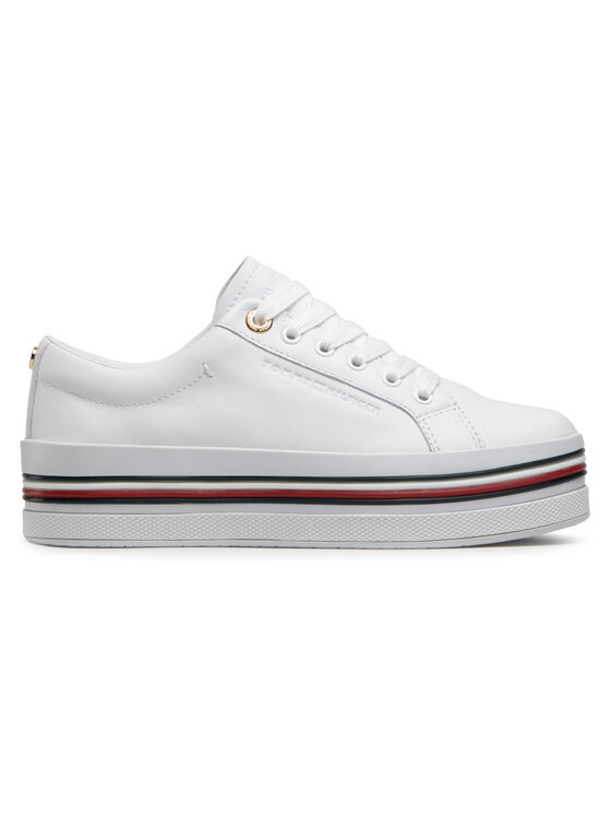 Tommy Hilfiger Αθλητικά Tommy Hilfiger Corporate Flatform Cupsole FW0FW05553 Λευκό