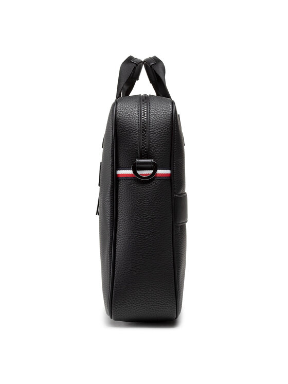 Tommy Hilfiger Torba na laptopa Tommy Hilfiger Essential Pu Computer Bag AM0AM07240 Czarny