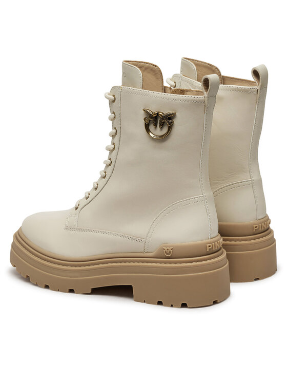 PINKO Trapper stila apavi PINKO Mia 11 SD0141 P001 Écru