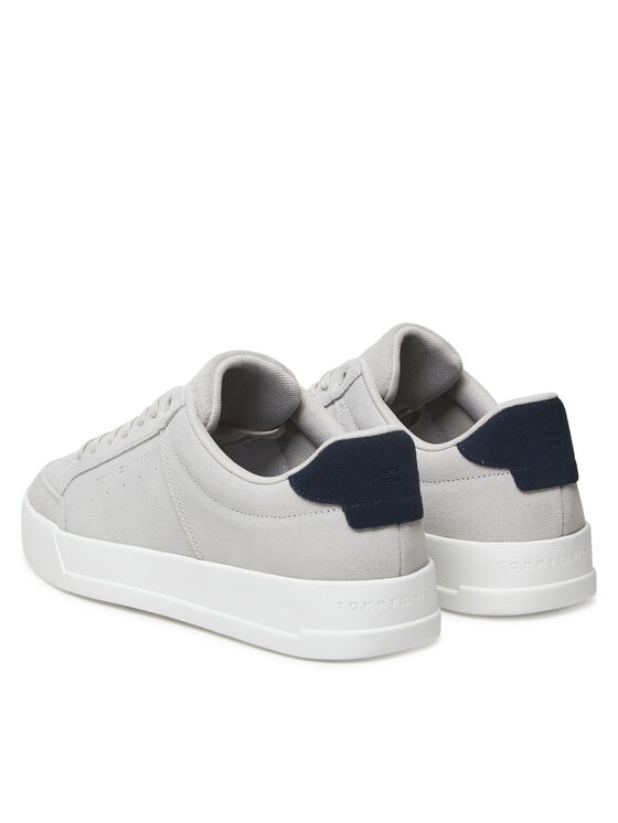 Tommy Hilfiger Sneakersy Tommy Hilfiger Th Court Summer Suede FM0FM05517 Szary