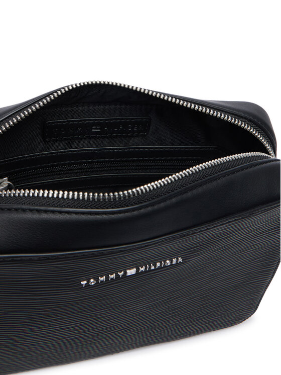 Tommy Hilfiger Kozmetická taštička Tommy Hilfiger Th Business Saffiano Washbag AM0AM14803 Čierna