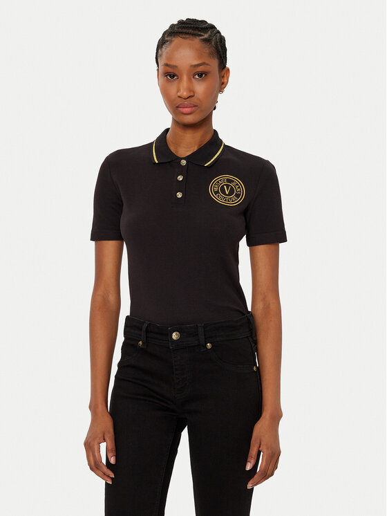 Versace Jeans Couture Versace Jeans Couture Поло 78HAGT00 Чорний Regular Fit