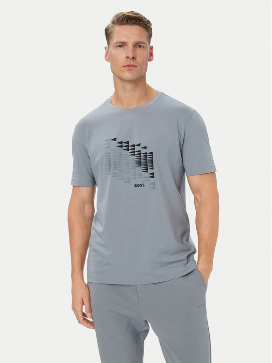 BOSS BOSS Camiseta Network Flag 50566853 Gris Regular Fit